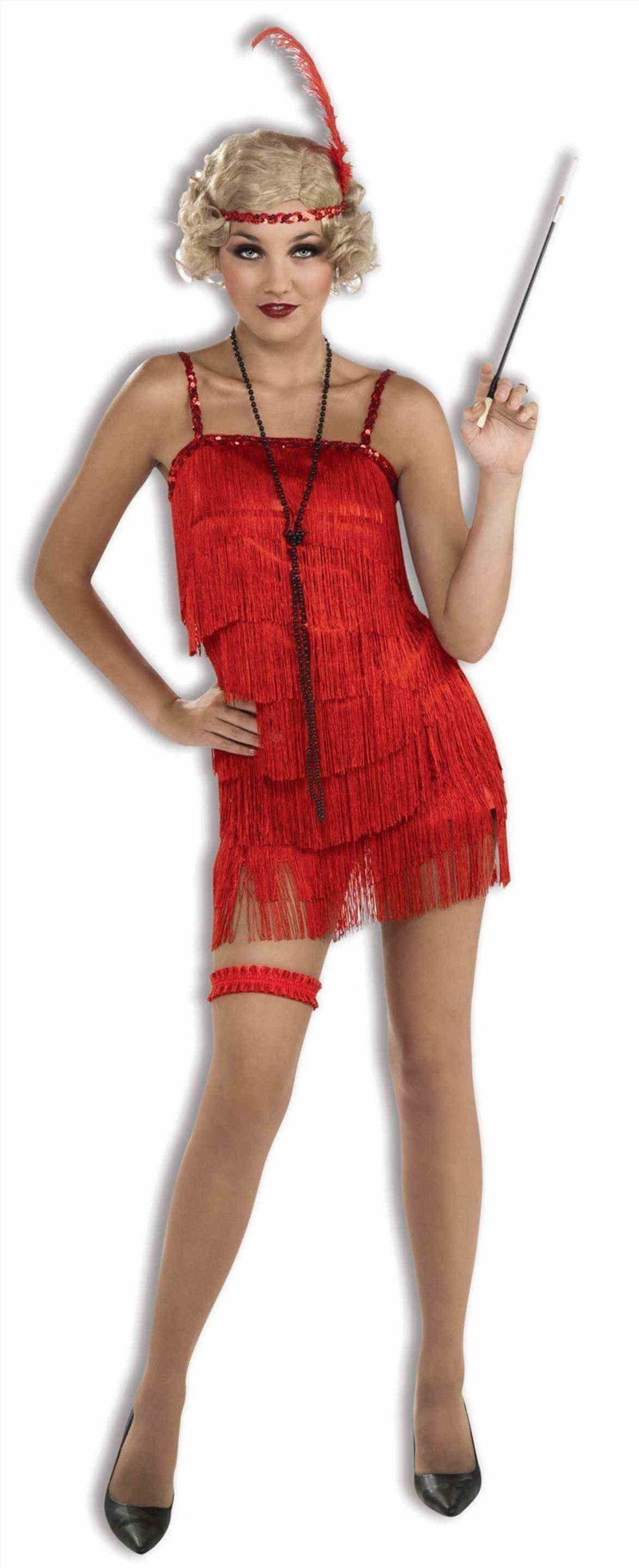 Flapper Deluxe Red Costume - Size L/Product Detail/Costumes