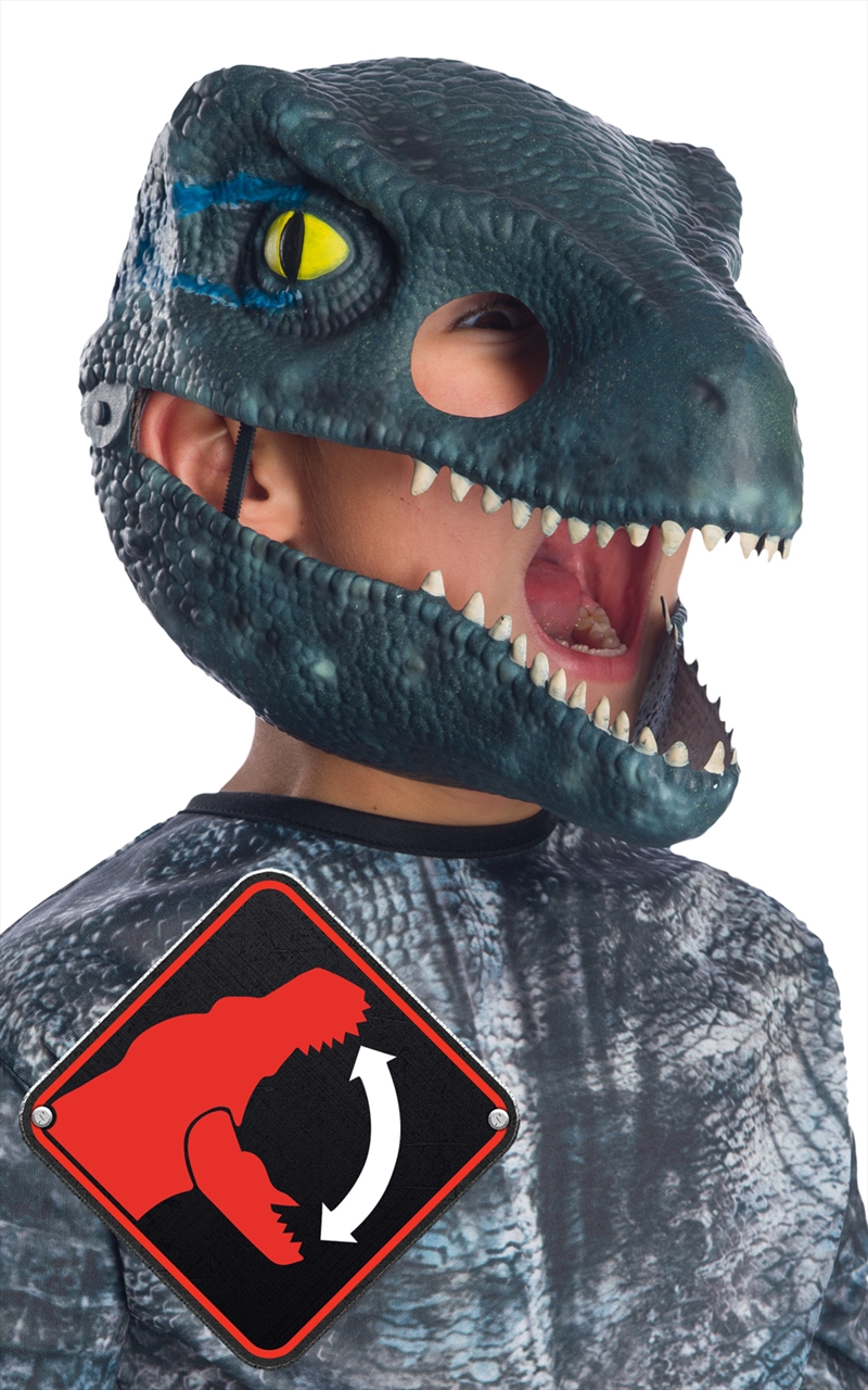 Velociraptor Blue Moveable Jaw Mask - Child/Product Detail/Costumes