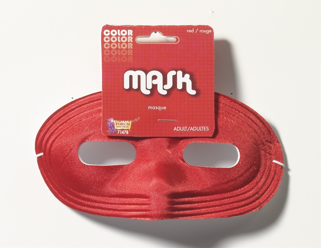 Satin Domino Red Mask - Adult/Product Detail/Costumes