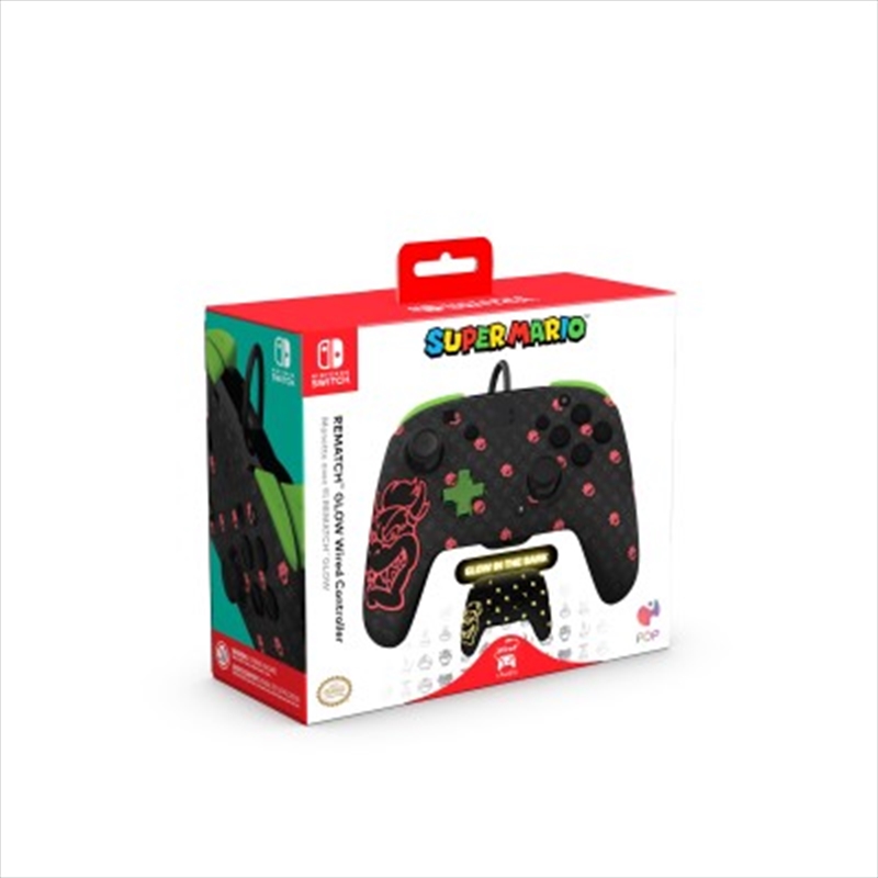 PDP Switch Rematch Glow Wired Controller Bowser/Product Detail/Consoles & Accessories