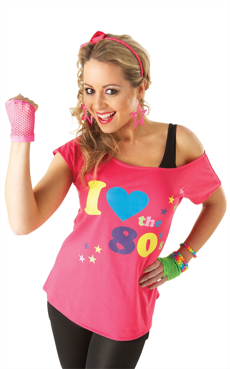 I Love The 80S T-Shirt - Size S/Product Detail/Costumes