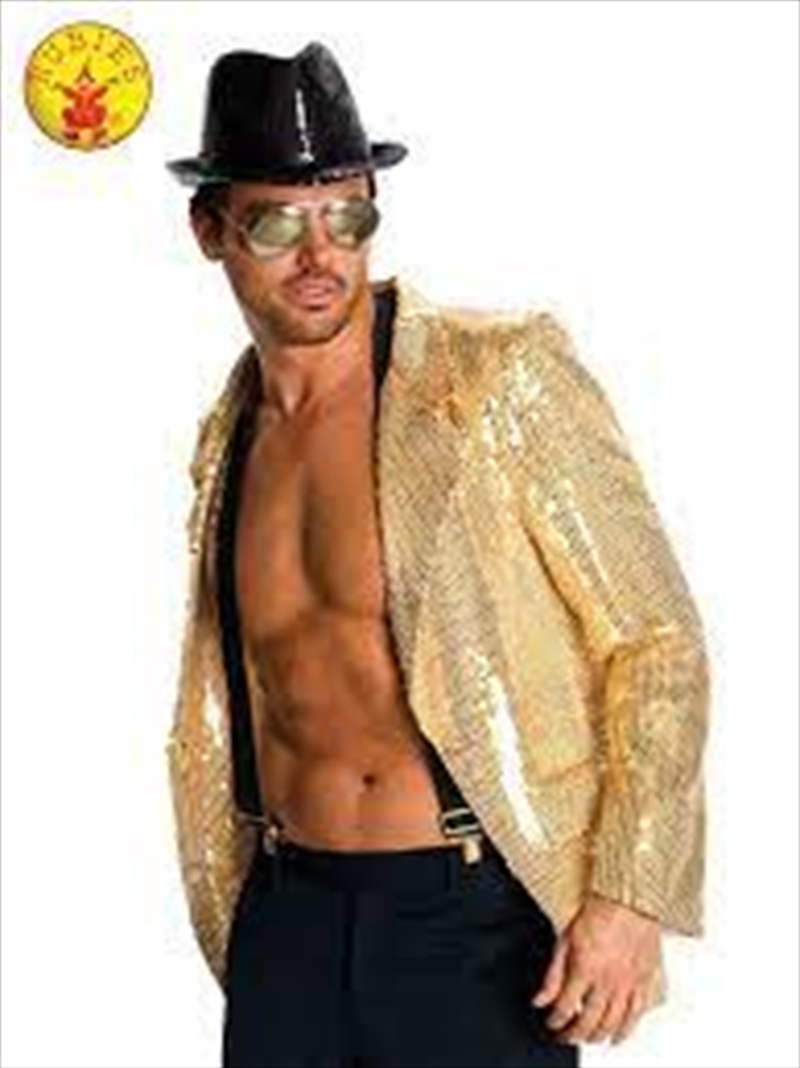 Sequin Jacket Mens Gold - Size M/Product Detail/Costumes