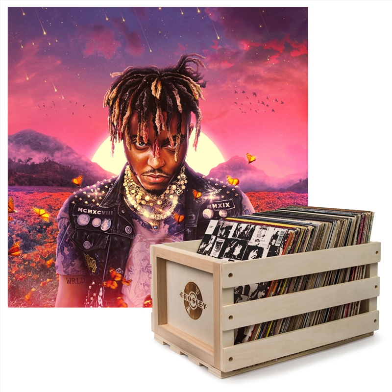 Crosley Record Storage Crate &  Juice Wrld Legends Never Die - Double Vinyl Album Bundle/Product Detail/Storage