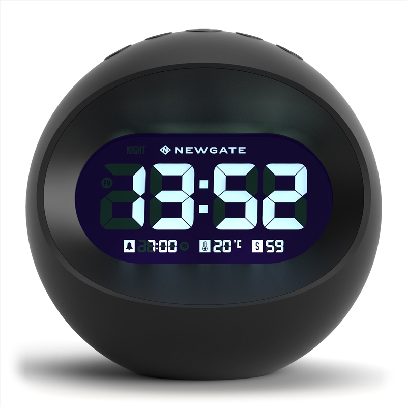 Newgate Centre Of The Earth Lcd Alarm Clock Black/Product Detail/Clocks