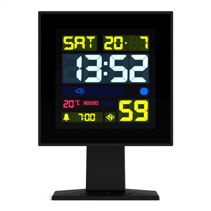 Newgate Monolith Lcd Alarm Clock Black/Product Detail/Clocks