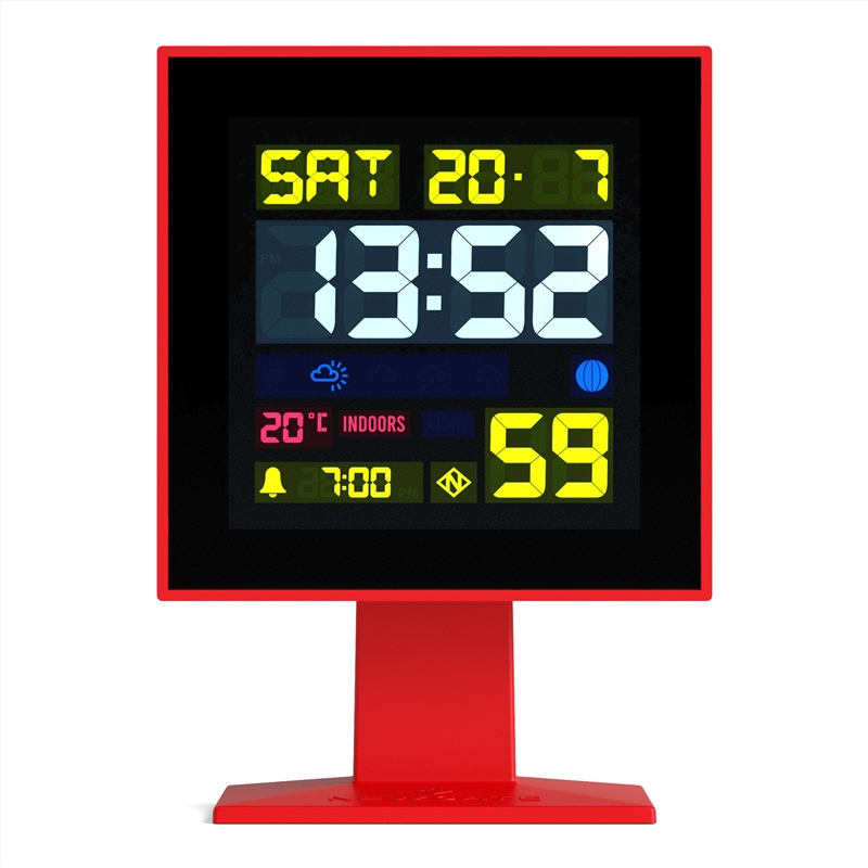 Newgate Monolith Lcd Alarm Clock Fire Engine Red/Product Detail/Clocks