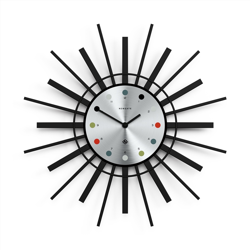 Newgate Stingray Wall Clock Black - Silver Dial/Product Detail/Clocks