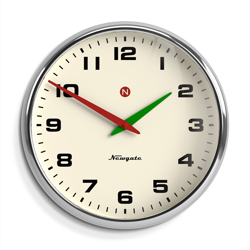 Newgate Superstore Wall Clock Alpha Dial Chrome/Product Detail/Clocks