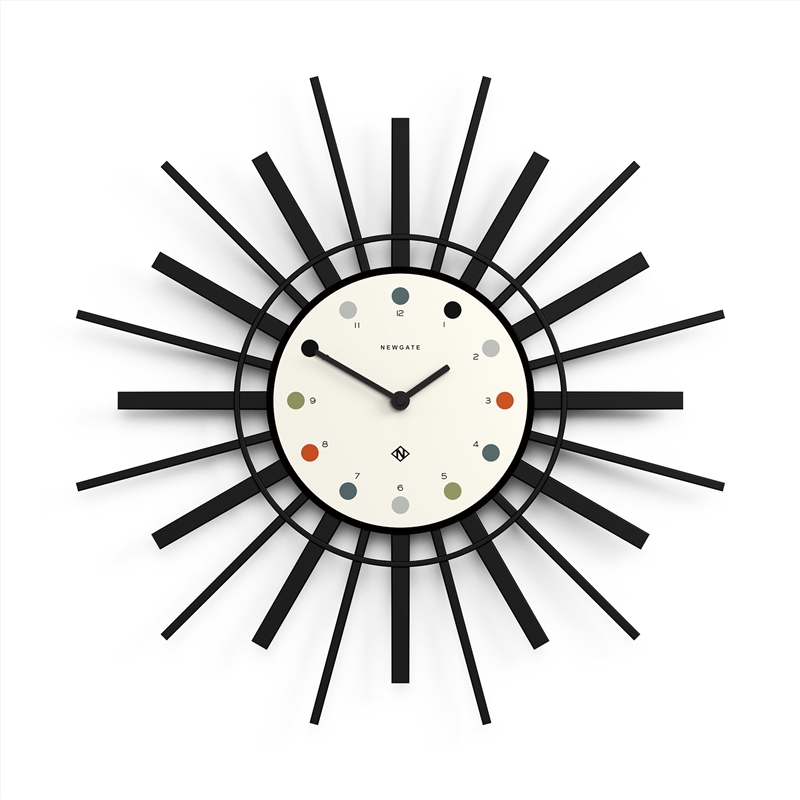 Newgate Stingray Wall Clock Black - White Dial/Product Detail/Clocks