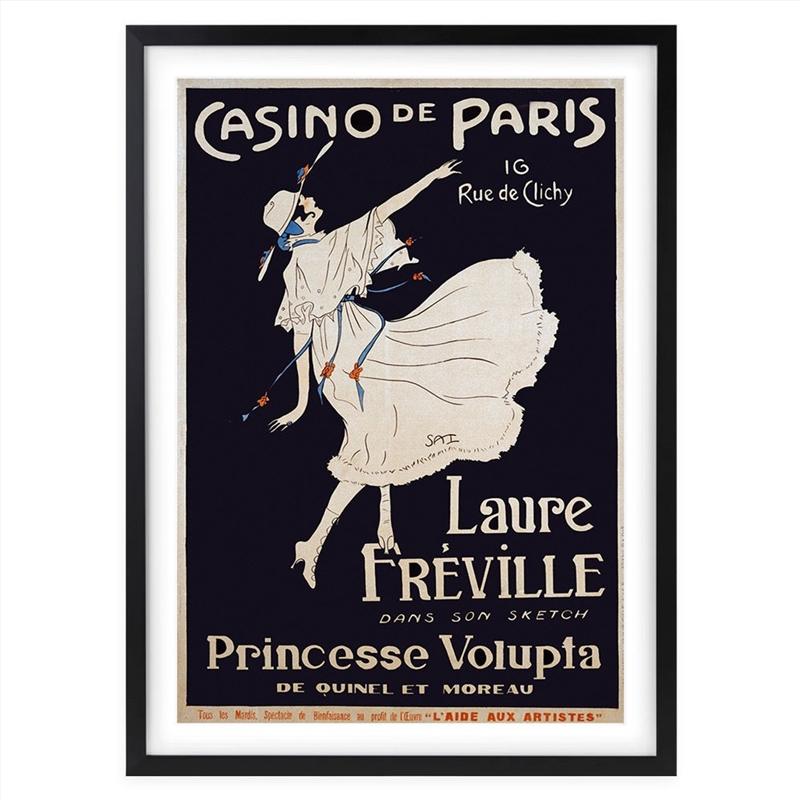 Wall Art's Casino Des Paris Large 105cm x 81cm Framed A1 Art Print/Product Detail/Posters & Prints