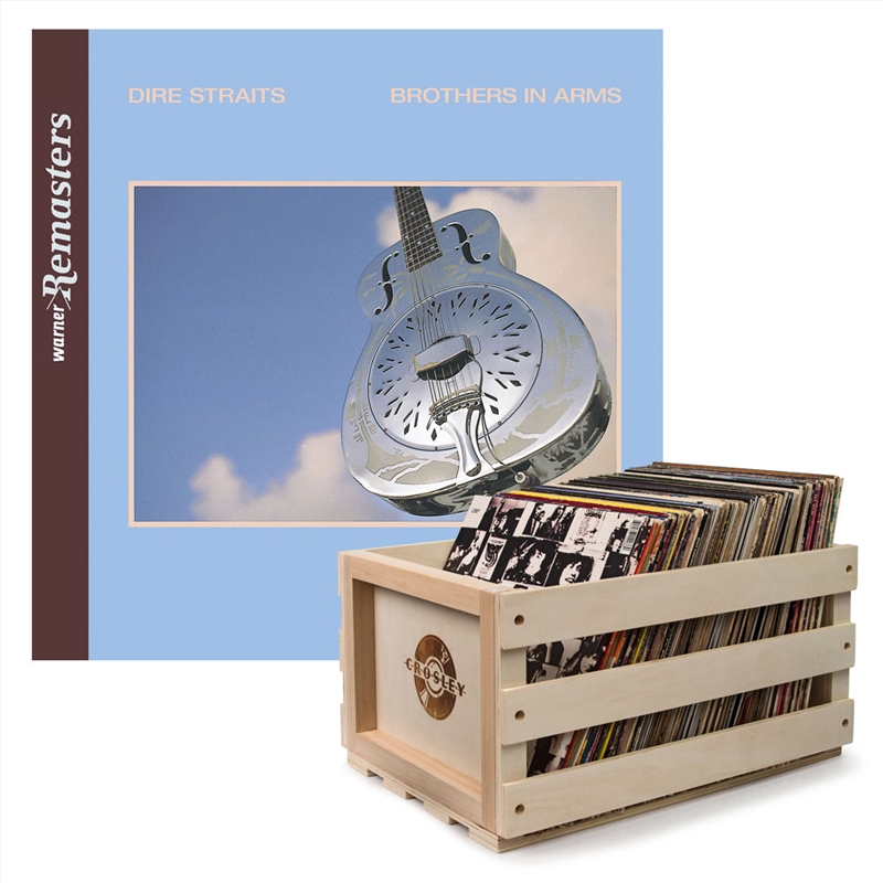 Crosley Record Storage Crate &  Dire Straits Brothers In Arms - Double Vinyl Album Bundle/Product Detail/Storage