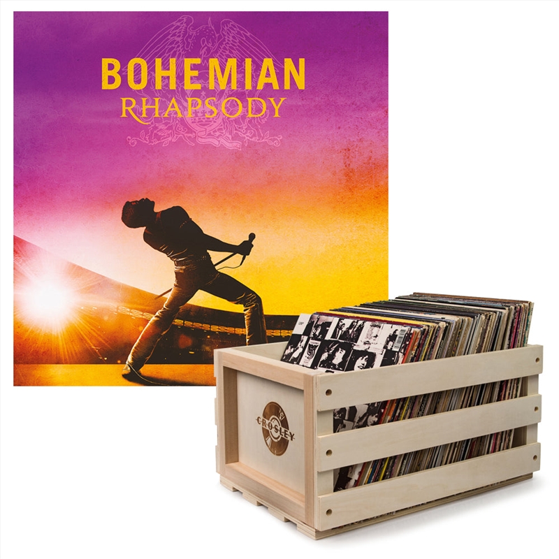 Crosley Record Storage Crate & Queen - Bohmian Rhapsody - Double Vinyl Album Bundle/Product Detail/Storage