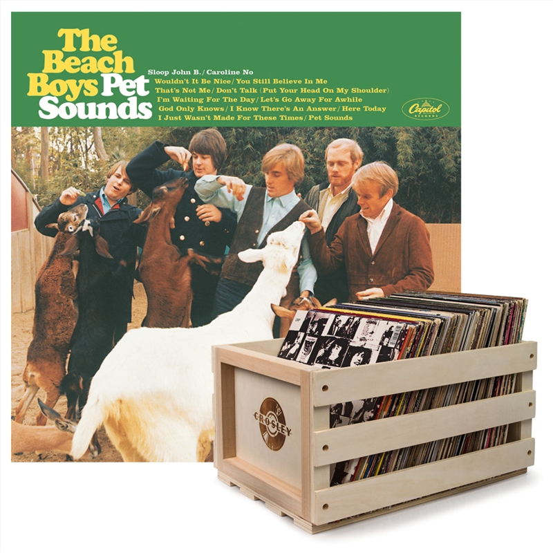 Crosley Record Storage Crate &  The Beach Boys Pet Sounds - Vinyl Album Bundle/Product Detail/Storage