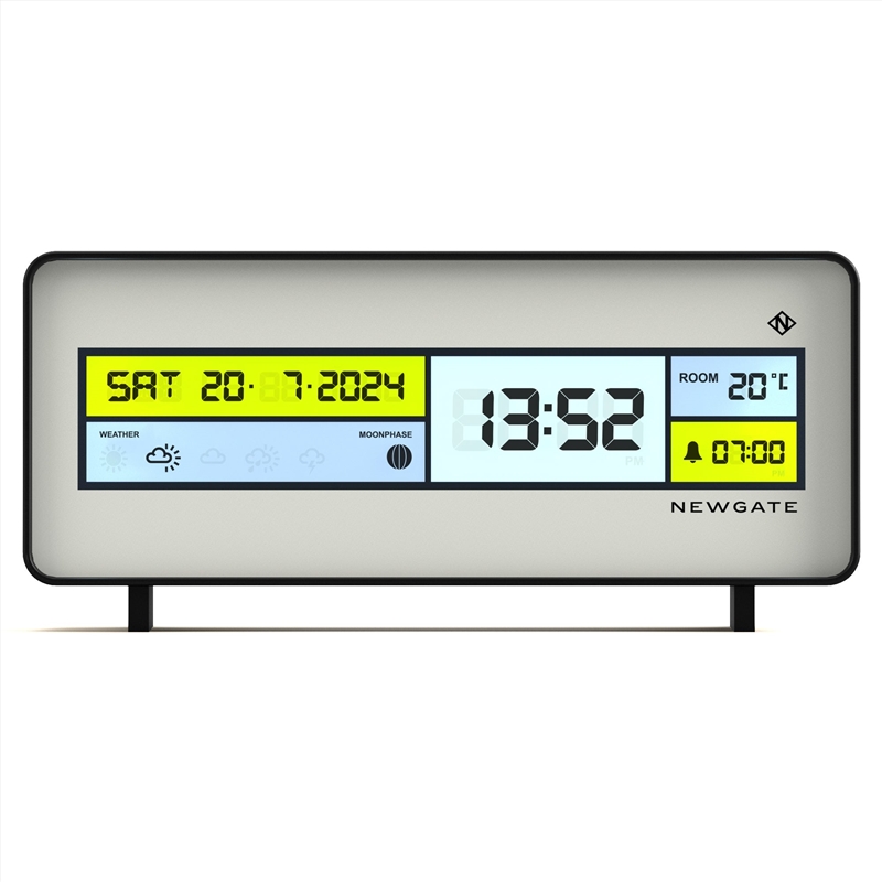 Newgate Futurama Lcd Alarm Clock Black Case White Lens/Product Detail/Clocks