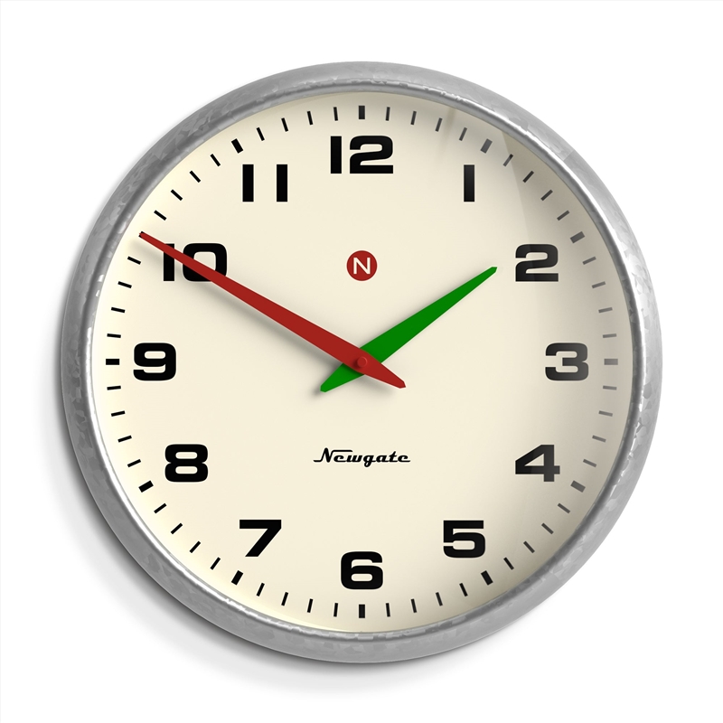 Newgate Superstore Wall Clock Alpha Dial Galvanised/Product Detail/Clocks