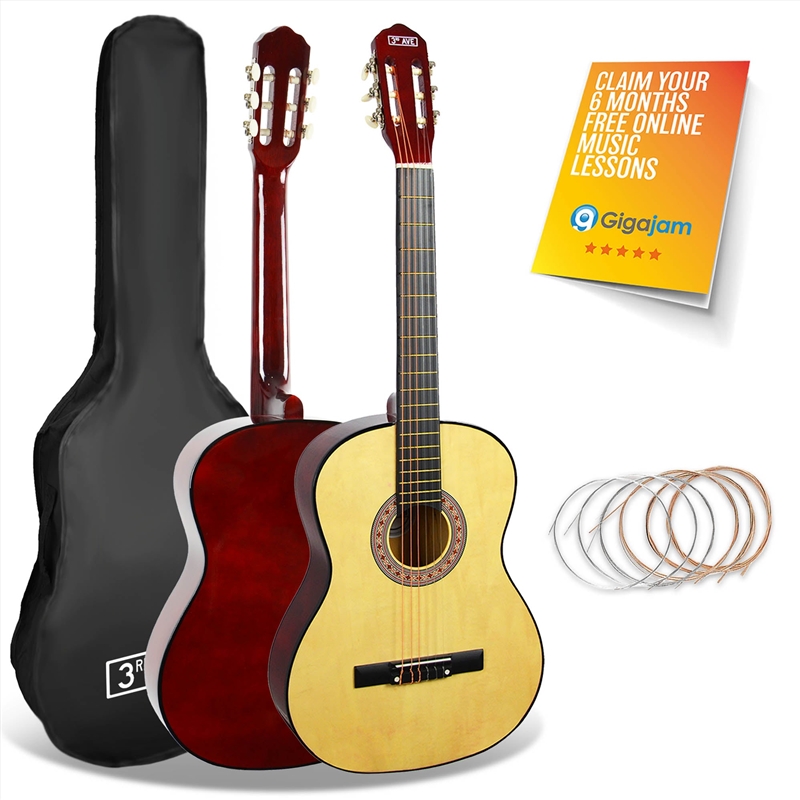 3rd Avenue Full Size Classical Guitar Pack - Natural/Product Detail/Musical Instruments