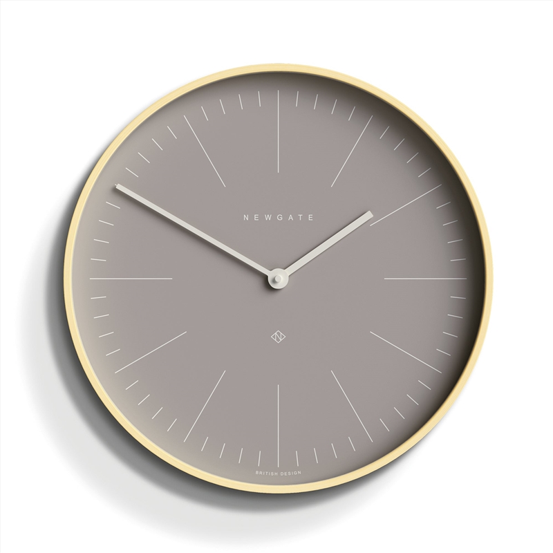 Newgate Mr Clarke Clock Pale Wood Clay Grey Dial/Product Detail/Clocks