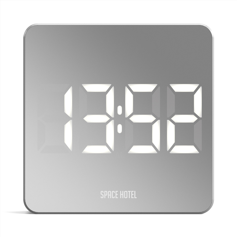 Newgate Space Hotel Orbatron Alarm Clock White Case - Silver Lens - White Led/Product Detail/Clocks