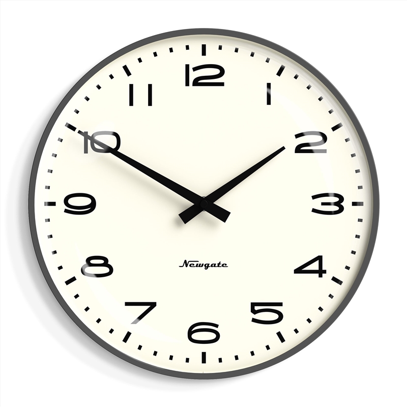 Newgate Radio City Wall Clock Black Arabic Dial - Matte Blizzard Grey/Product Detail/Clocks