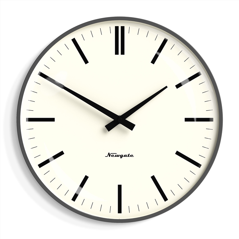 Newgate Radio City Wall Clock Bold Black Marker Dial - Matte Blizzard Grey/Product Detail/Clocks