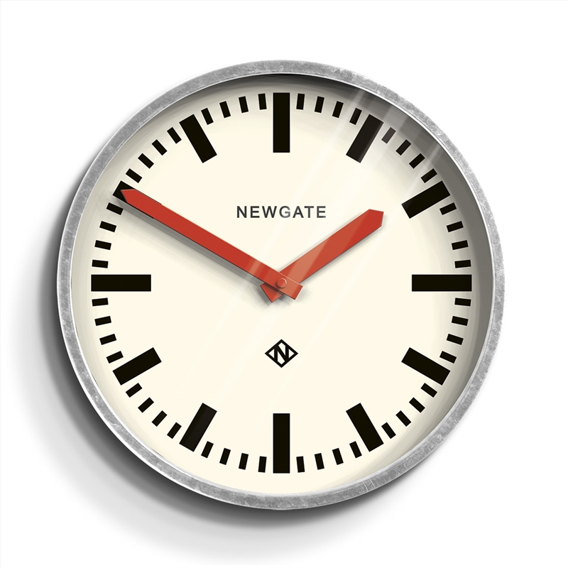 Newgate Luggage Wall Clock Galvanised Red Hands/Product Detail/Clocks