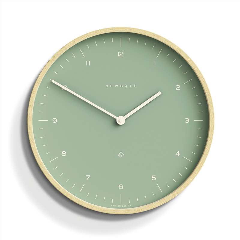 Newgate Mr Clarke Clock Pale Wood Bubble Green Dial 133/Product Detail/Clocks