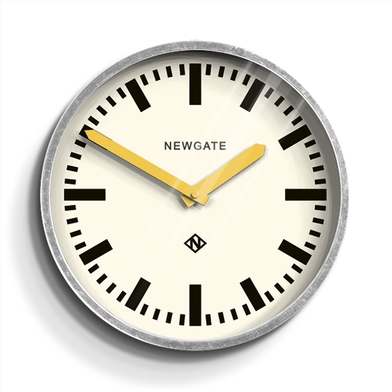 Newgate Luggage Wall Clock Galvanised Yellow Hands/Product Detail/Clocks