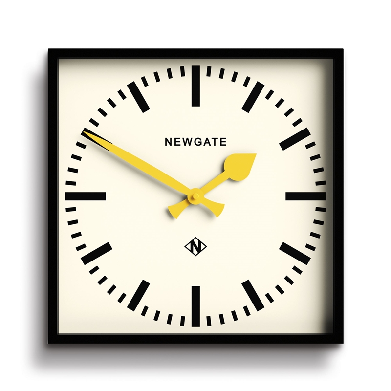 Newgate Number Five Wall Clock Black Yellow Hands/Product Detail/Clocks