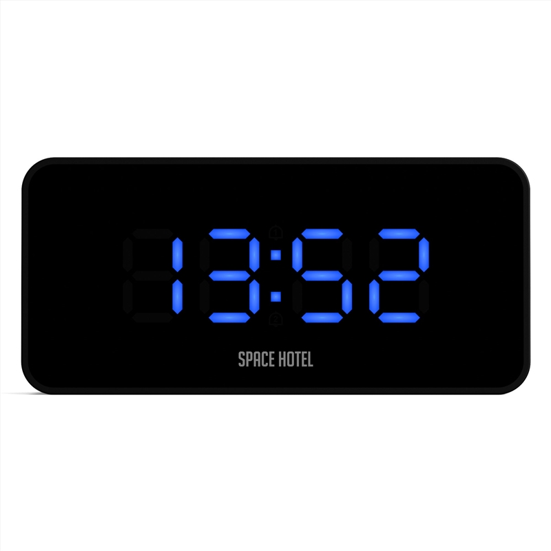 Newgate Space Hotel Hypertron Alarm Clock Black Case - Black Lens - Blue Led/Product Detail/Clocks