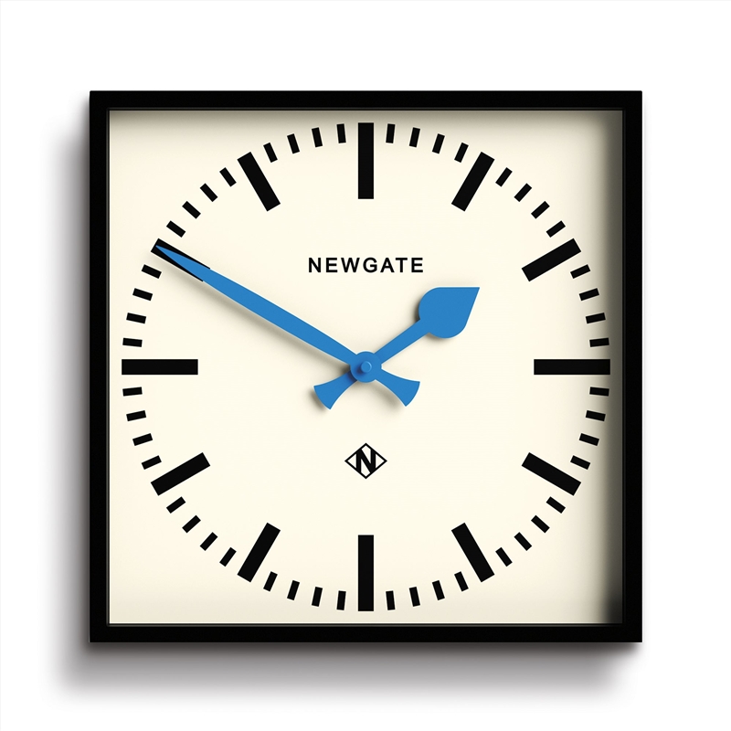 Newgate Number Five Wall Clock Black Blue Hands/Product Detail/Clocks