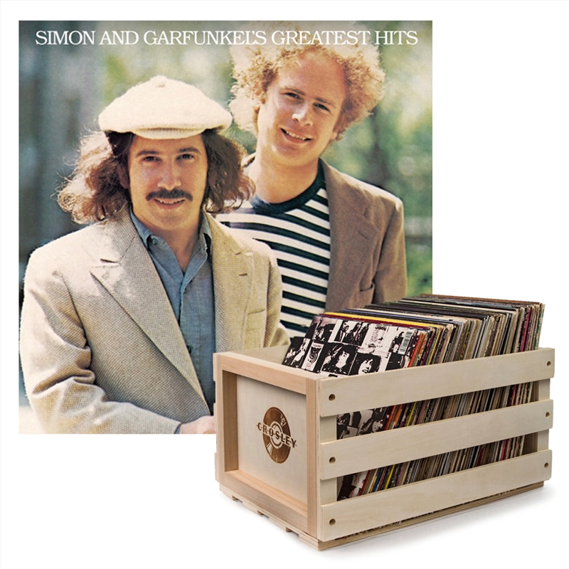 Crosley Record Storage Crate Simon & Garfunkel Greatest Hits Vinyl Album Bundle/Product Detail/Storage