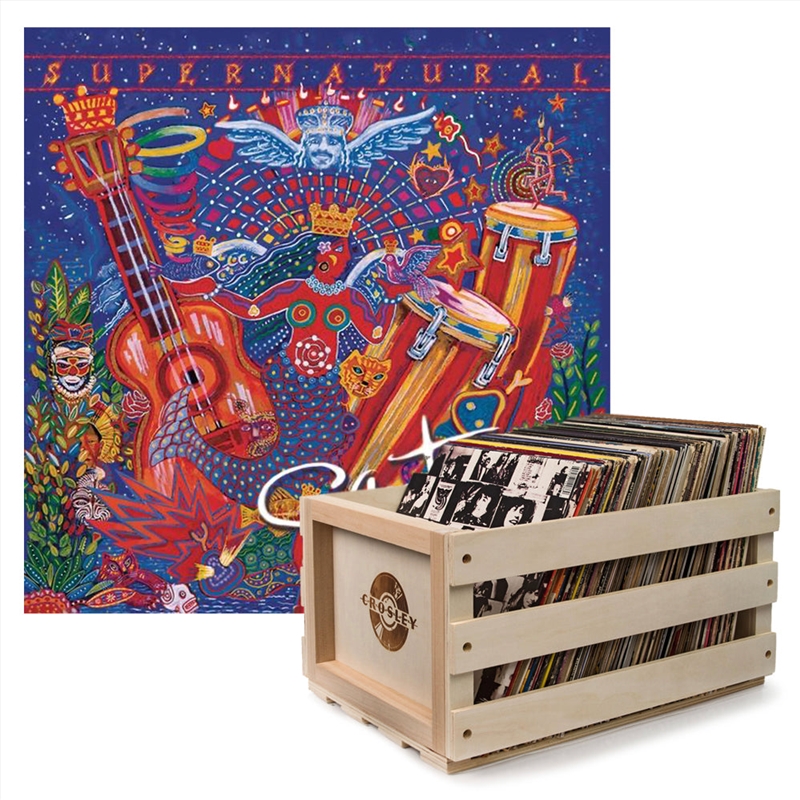 Crosley Record Storage Crate Santana Supernatural Vinyl Album Bundle/Product Detail/Storage