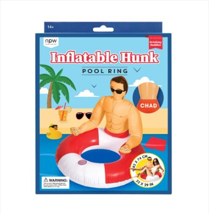 Drinking Buddies Inflatable Hunk Pool Ring/Product Detail/Novelty