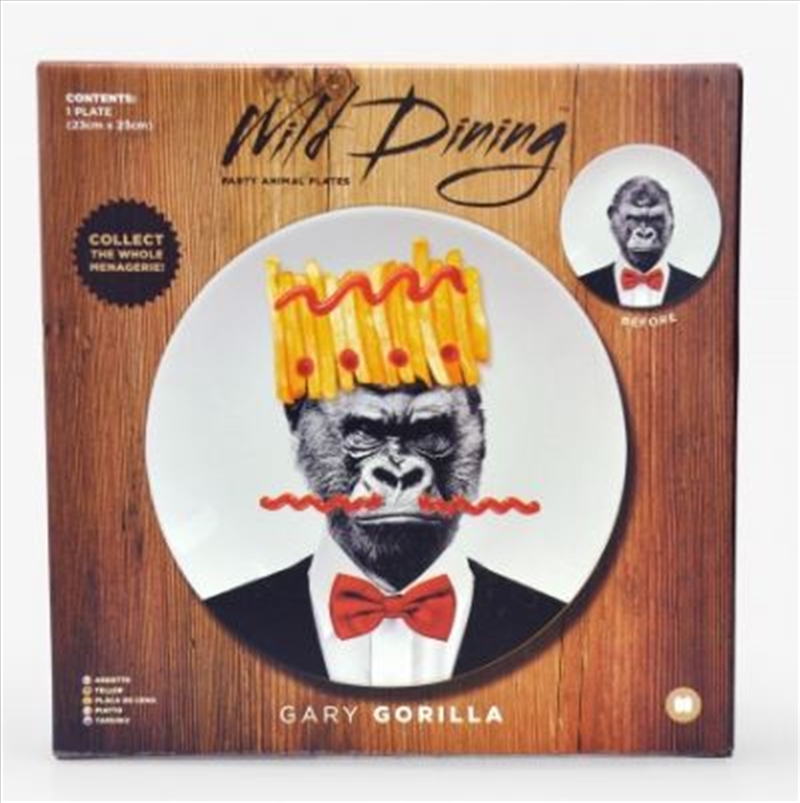 Mustard – Wild Dining – Gary Gorilla Ceramic Dinner Plate/Product Detail/Homewares