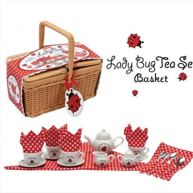 Schylling - Ladybug Tea Set In Basket/Product Detail/Homewares