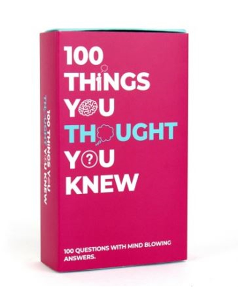 100 Things You Thought You Knew/Product Detail/Card Games