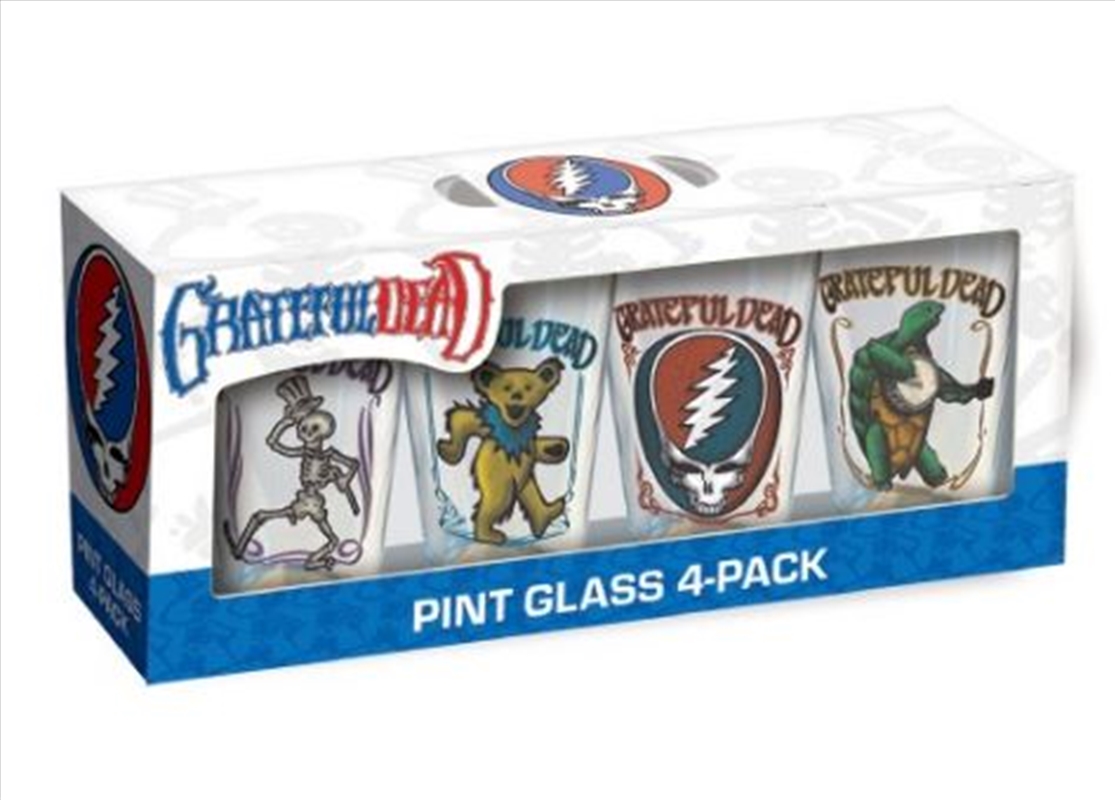 Grateful Dead Retro Pint 4-Pack/Product Detail/Glasses, Tumblers & Cups