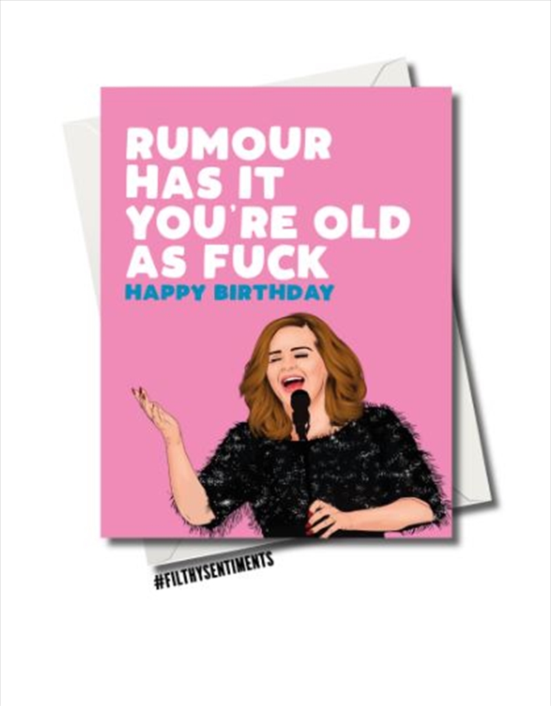 Filthy Sentiments – Adele Rumour Has It Card/Product Detail/Stationery
