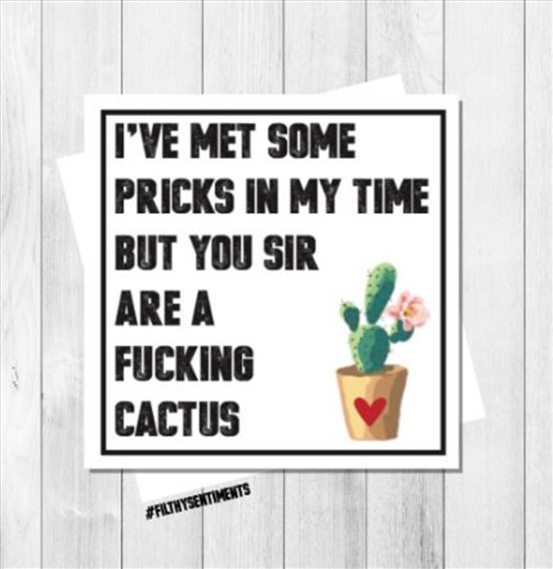 Filthy Sentiments – Cactus Card/Product Detail/Stationery