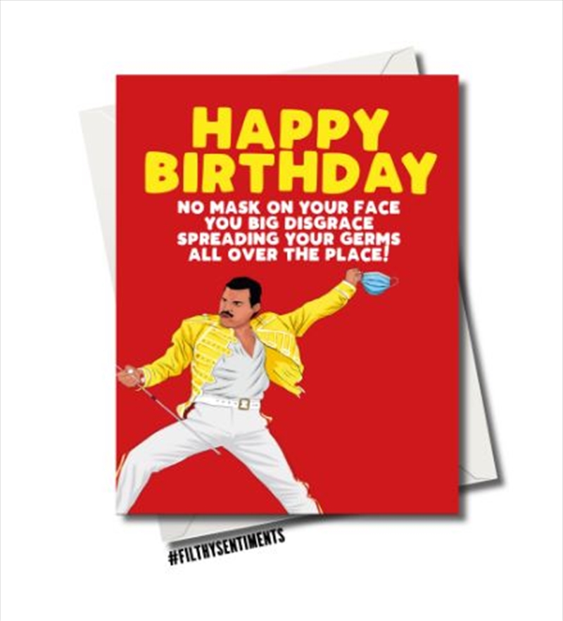 Filthy Sentiments – Freddy Mercury Mask Card/Product Detail/Stationery