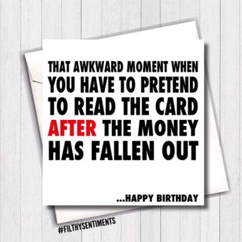 Filthy Sentiments - Money Card/Product Detail/Stationery