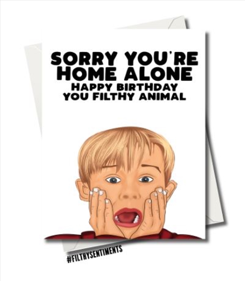 Filthy Sentiments – Sorry You’re Home Alone Card/Product Detail/Stationery