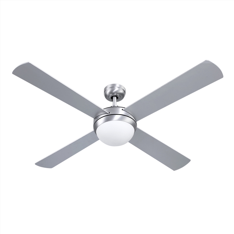 Devanti 52'' Ceiling Fan w/Light w/Remote Timer - Silver/Product Detail/Appliances