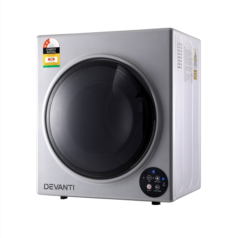 Devanti 5kg Tumble Dryer Fully Auto Wall Mount Kit Clothes Machine Vented Silver/Product Detail/Appliances