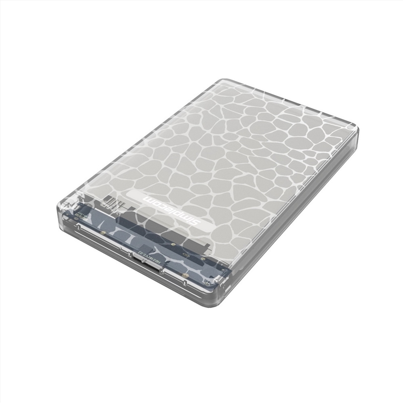 Simplecom SE101 Compact Tool-Free 2.5'' SATA to USB 3.0 HDD/SSD Enclosure Transparent Clear/Product Detail/Electronics