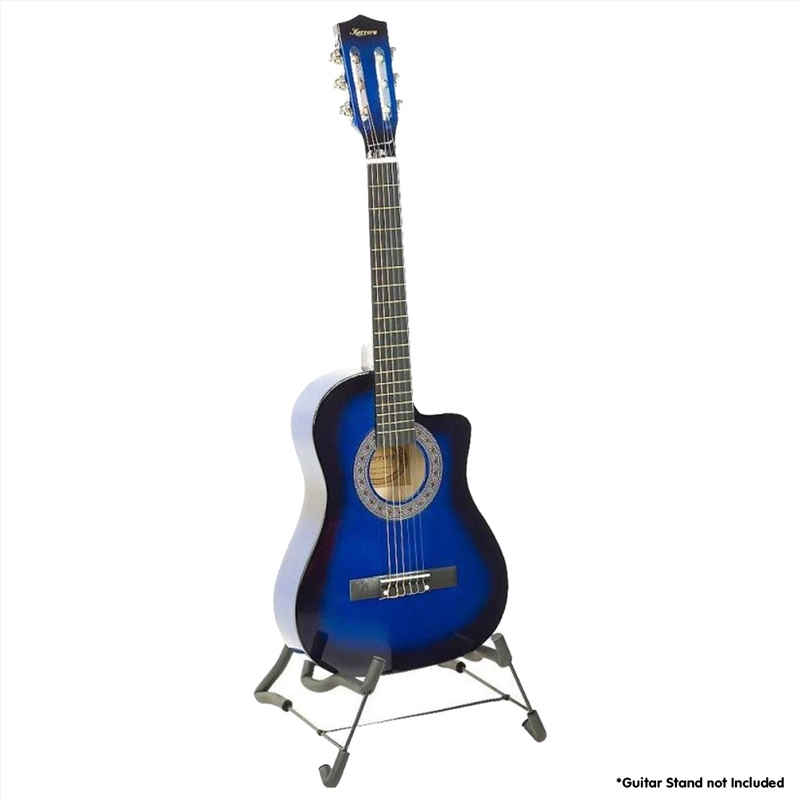 Karrera 38in Cutaway Acoustic Guitar with guitar bag - Blue Burst/Product Detail/String Instruments