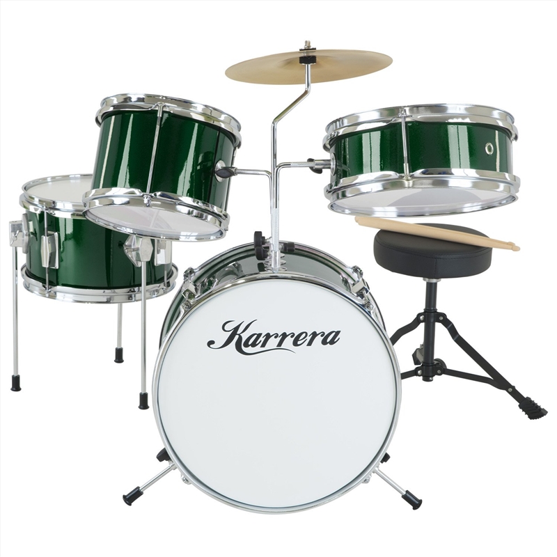 Karrera Children's 4pc Drumkit - Green/Product Detail/Drums