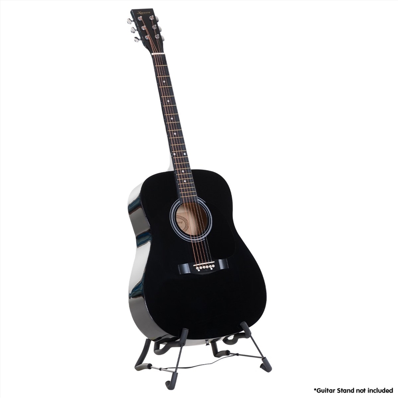 Karrera 41in Acoustic Wooden Guitar with Bag - Black/Product Detail/String Instruments