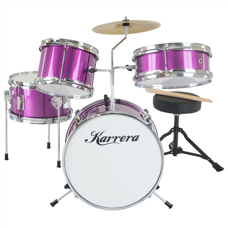 Karrera Childrens 4pc Drum Kit - Purple/Product Detail/Drums