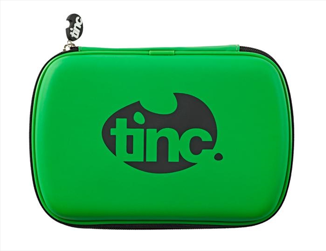 Tinc Two-Colour Hard Top Pencil Case : Green With Black Zip/Product Detail/Pencil Cases